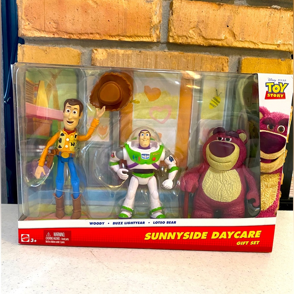 Disney Pixar Toy Story SUNNYSIDE DAYCARE Gift Set Woody+Buzz+Lotso NEW & SEALED